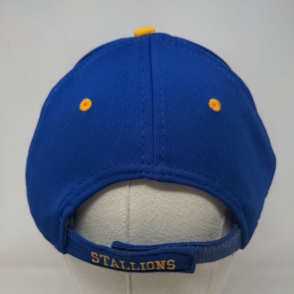 Under Armour Mens Strapback Hat Blue S-M Embroidered SM Stallions Logo Polyester - Picture 5 of 9